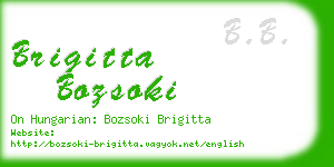 brigitta bozsoki business card